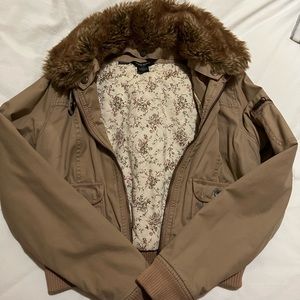 Guess Brown Fur Jacket